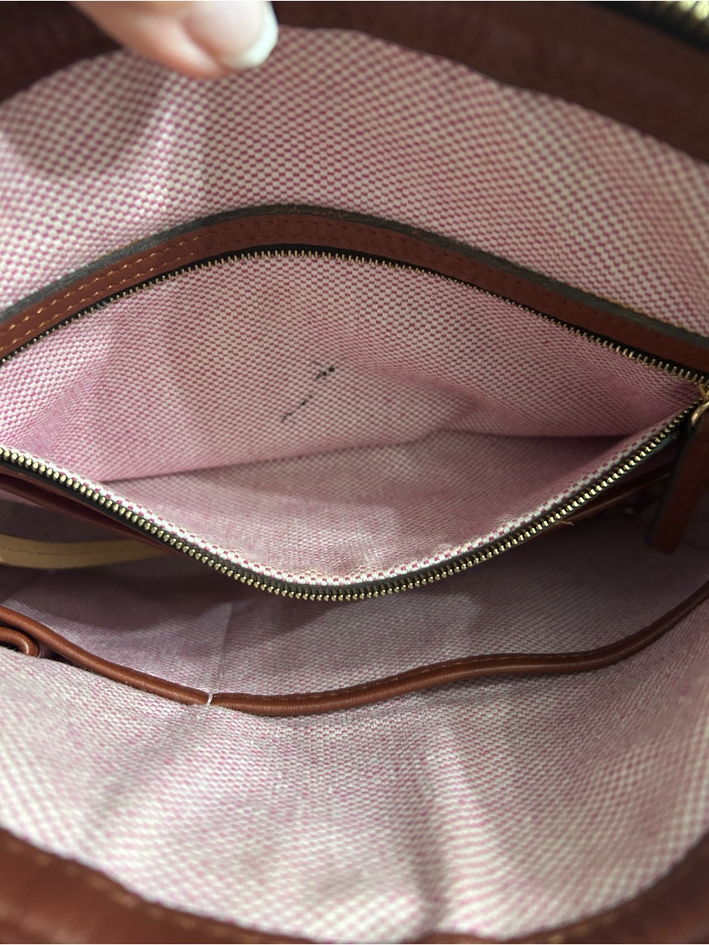 Dooney & Bourke Brown Pebbled Leather Top-Handle Bag, The Luca , EUC - Picture 7 of 8